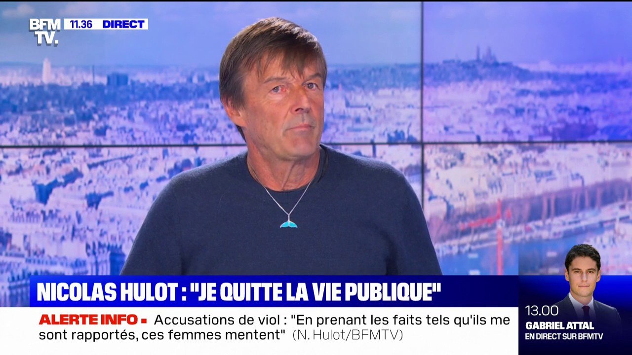 "Ça va mal se finir": Nicolas Hulot réagit aux accusations d'agressions sexuelles dont il fait l'objet