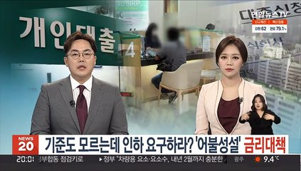 기준도 모르는데 인하 요구하라? '어불성설' 금리대책