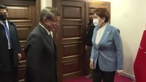 Gelecek Partisi Genel Başkanı Davutoğlu, İYİ Parti Genel Başkanı Akşener'i ziyaret etti