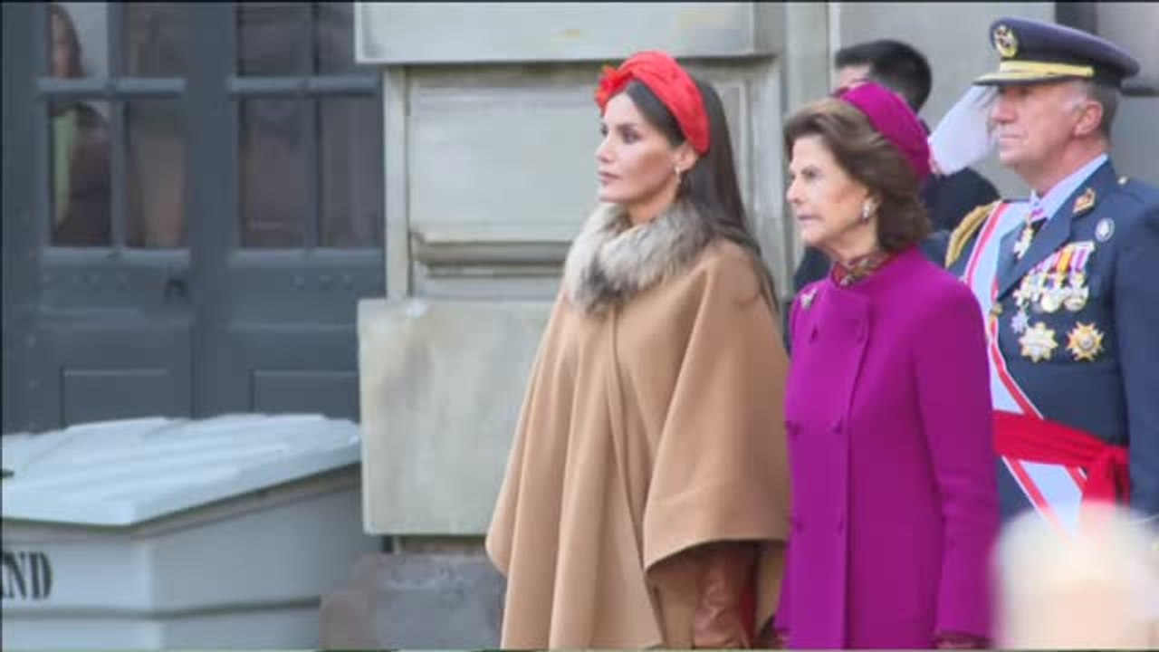Los reyes de Suecia reciben con honores a Felipe y Letizia