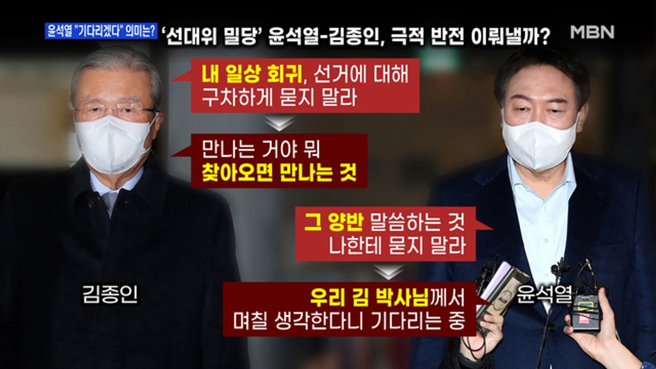 [백운기의 뉴스와이드] 윤석열-김종인 전격 회동 / 이재명 선대위 "쇄신"