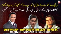 Why was ARY News given the least number of advertisements in PML-N era?