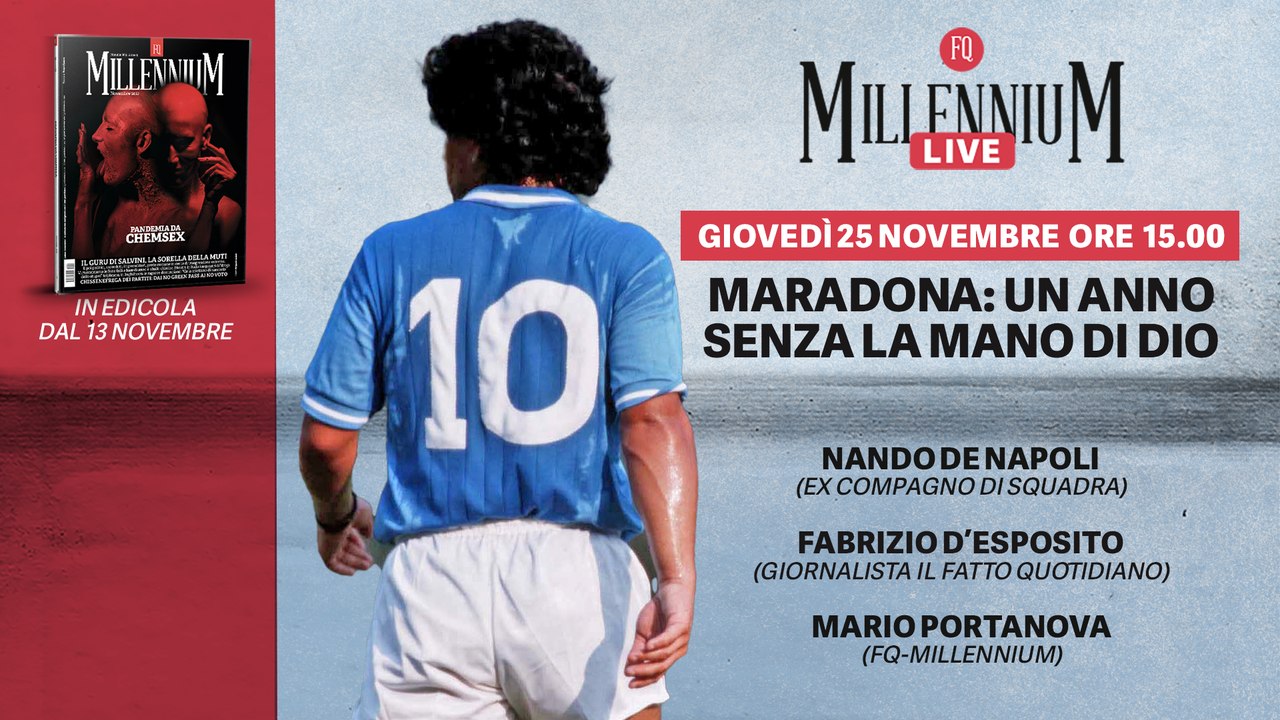 Maradona, un anno senza la mano di Dio. La diretta di Millennium Live