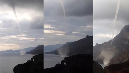 Akdeniz'de hortum böyle görüntülendi