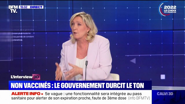 Pour Marine Le Pen, la vaccination des enfants et la vaccination obligatoire, c'est non