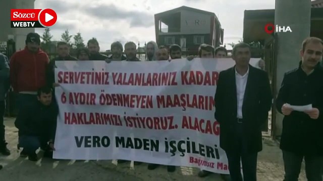 Tekirdağ’da 6 aydır maaş alamayan madenciler eylem yaptı