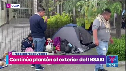 Continúa el plantón de trabajadores de la salud al exterior del Insabi