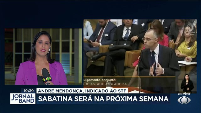 O Presidente da Comissão de Constituição de Justiça do Senado Davi Alcolumbre, finalmente confirmou para semana que vem a sabatina de André Mendonça, indicado para uma vaga no STF. #BandJornalismo
