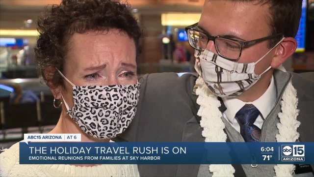 Emotional reunions at Sky Harbor Airport as Valley families prep for holiday weekend