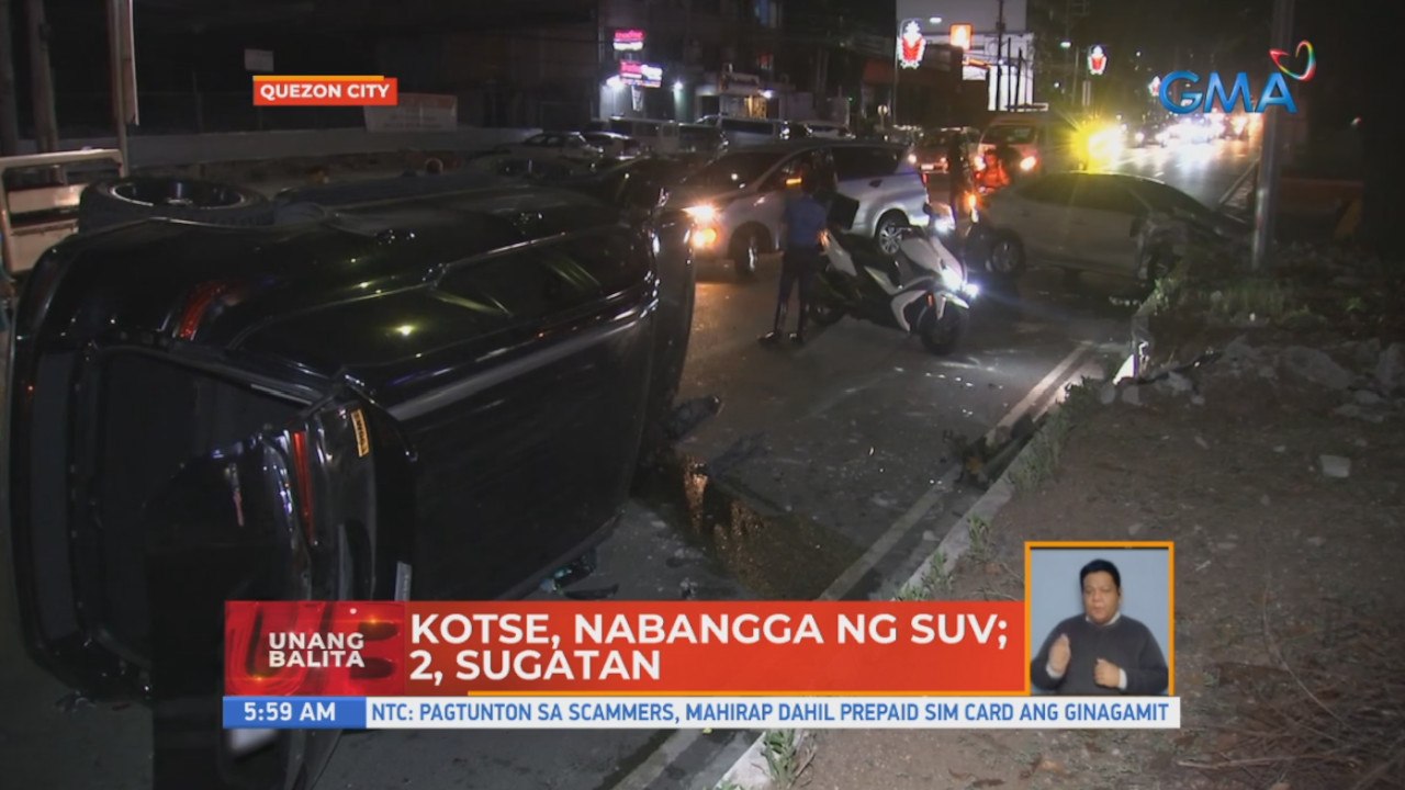 Kotse, nabangga ng SUV; 2, sugatan | UB
