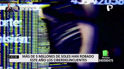 Ciberdelincuentes han robado más de 5 millones de soles en lo que va del año, según la PNP