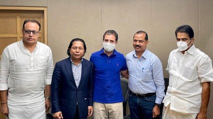 Watch: Jolt to Congress as Mukul Sangma, 11 Meghalaya MLAs join TMC