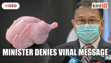 Minister denies asking Malaysians to eat duck due to chicken price increase