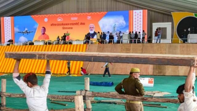 Noida's Jewar Airport: Preparations for PM Modi's program