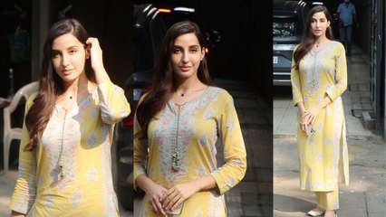 Nora Fatehi ने सूट पहनकर लगा दी आग; Watch video | FilmiBeat