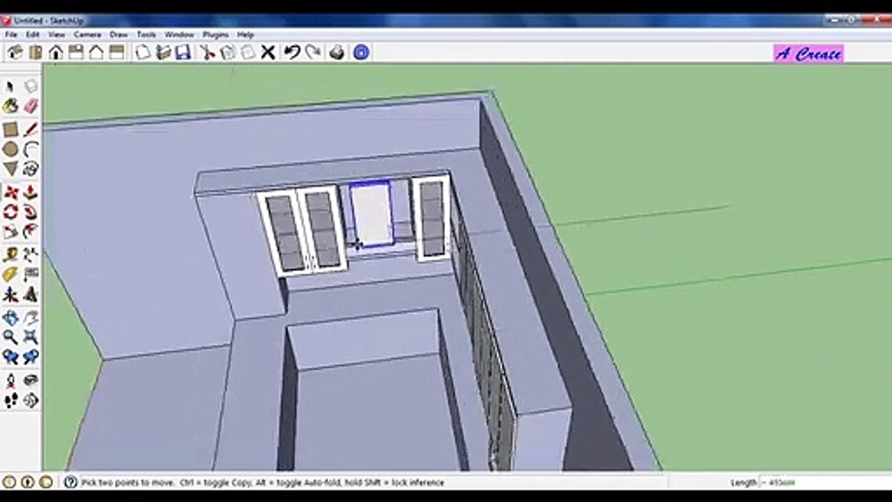 Sketchup tutorial interior design ( Kitchen )