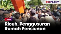 Kericuhan Warnai Penggusuran Rumah Pensiunan PTPN II
