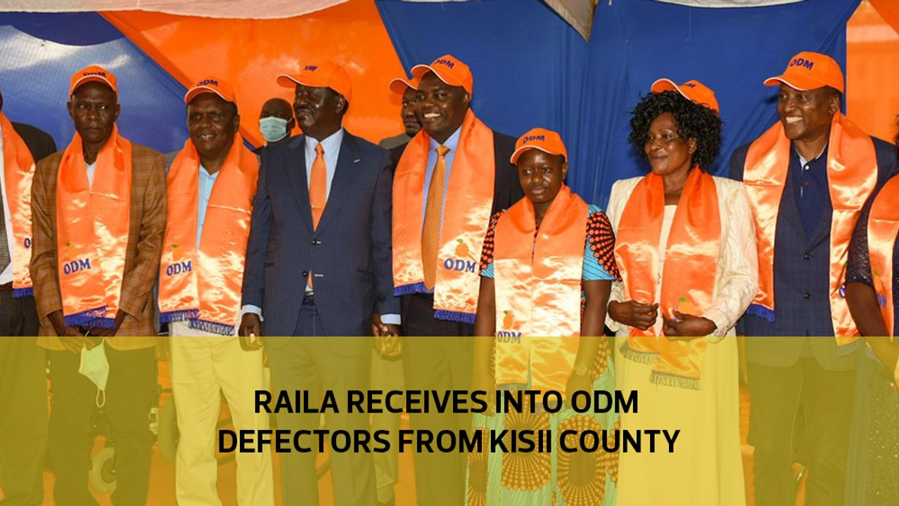 Raila receives into ODM defectors from Kisii County