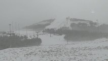 Palandöken kayak merkezi beyaza büründü