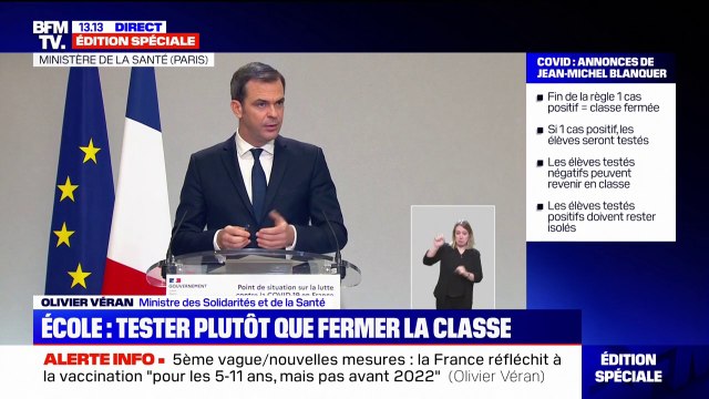 Olivier Véran: Nous nous poserons moins la question du pass sanitaire lorsque tout le monde aura été vacciné