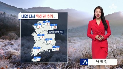 [날씨]내일 다시 영하권 추위…감기 조심하세요