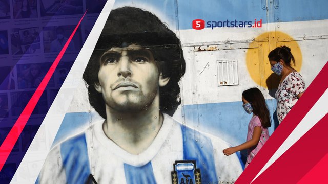 Pascasetahun Kepergiannya, Mural Maradona Hiasi Dinding Kota di Argentina