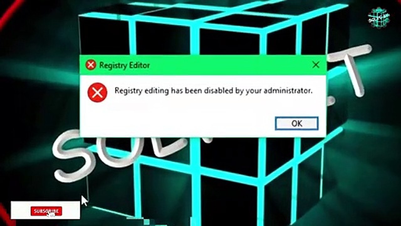 How to Fix “Registry editing has been disabled by your administrator” Message