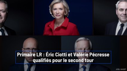 Primaire LR : Éric Ciotti et Valérie Pécresse qualifiés pour le second tour