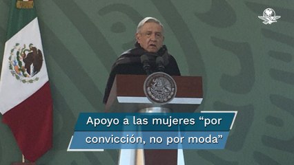 Gobierno seguirá apoyando y cuidando a las mujeres: AMLO