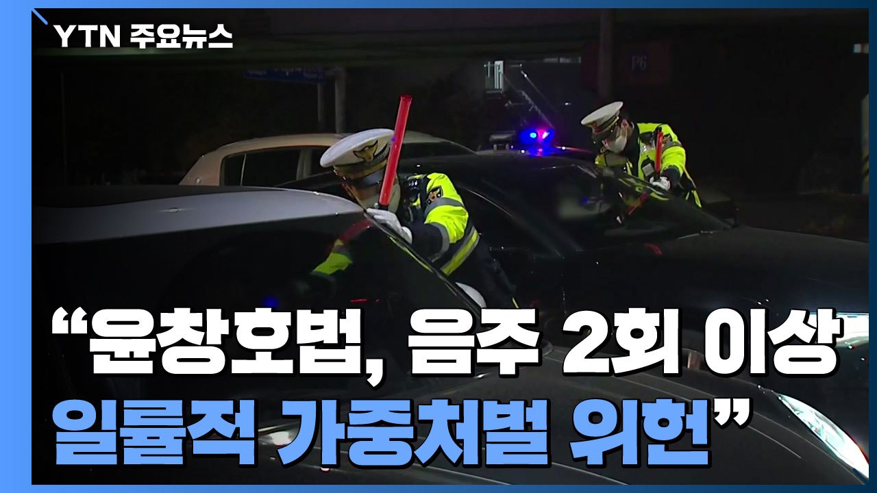 헌재, '윤창호법' 일부 위헌 결정..."음주 2회 이상 일률적 가중처벌 과도" / YTN