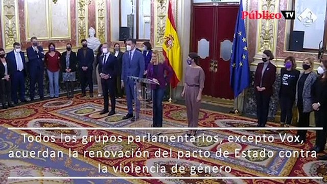 Todos los grupos parlamentarios, excepto Vox, acuerdan la renovación del pacto de Estado contra la violencia de género