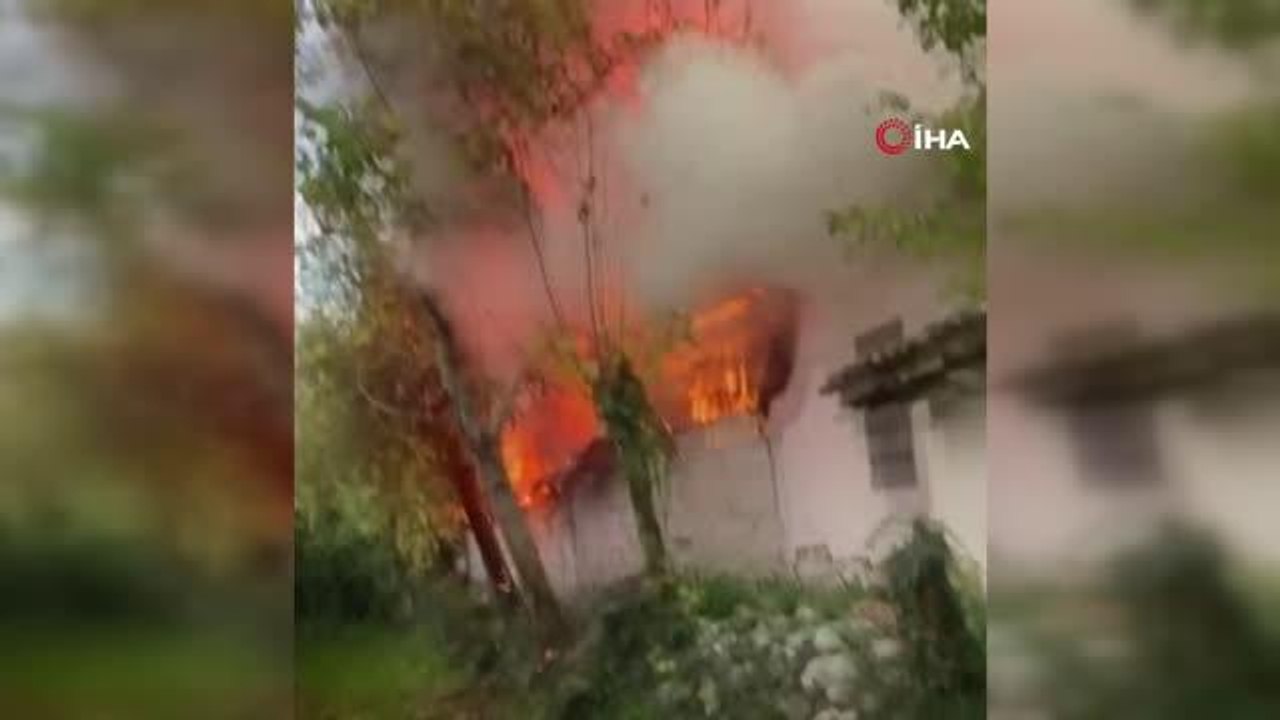 Yayla evi alevlere teslim oldu