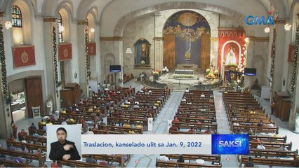 Traslacion, kanselado ulit sa Jan. 9, 2022 | Saksi
