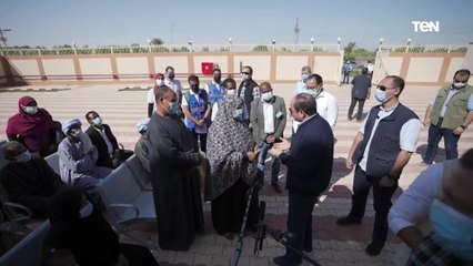 احنا كنا تحت سابع أرض وعلى إيدك طلعنا لعنان السماء.. لقطات من زيارة السيسي لقرية الشهامة بأسوان