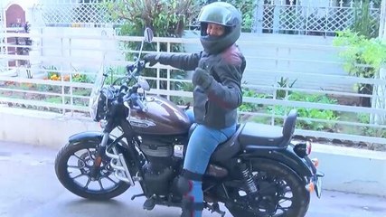 Good news: 51-year-old teacher takes solo bike trip to Kashmir