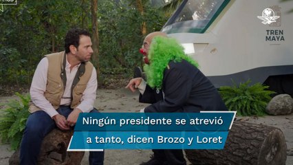 Con cautela de ser agredidos, Loret y Brozo visitan el Tren Maya tras "decretazo"