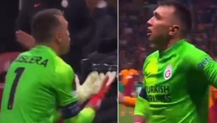 G.Saray taraftarı, Muslera'yı çıldırttı! Tribünlere dönüp avazı çıktığı kadar bağırdı