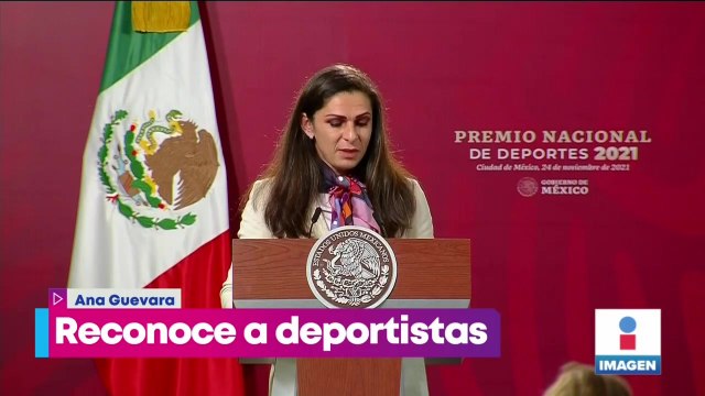 Ana Gabriela Guevara reconoce a deportistas