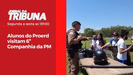 Alunos do Proerd visitam 6ª Companhia da PM