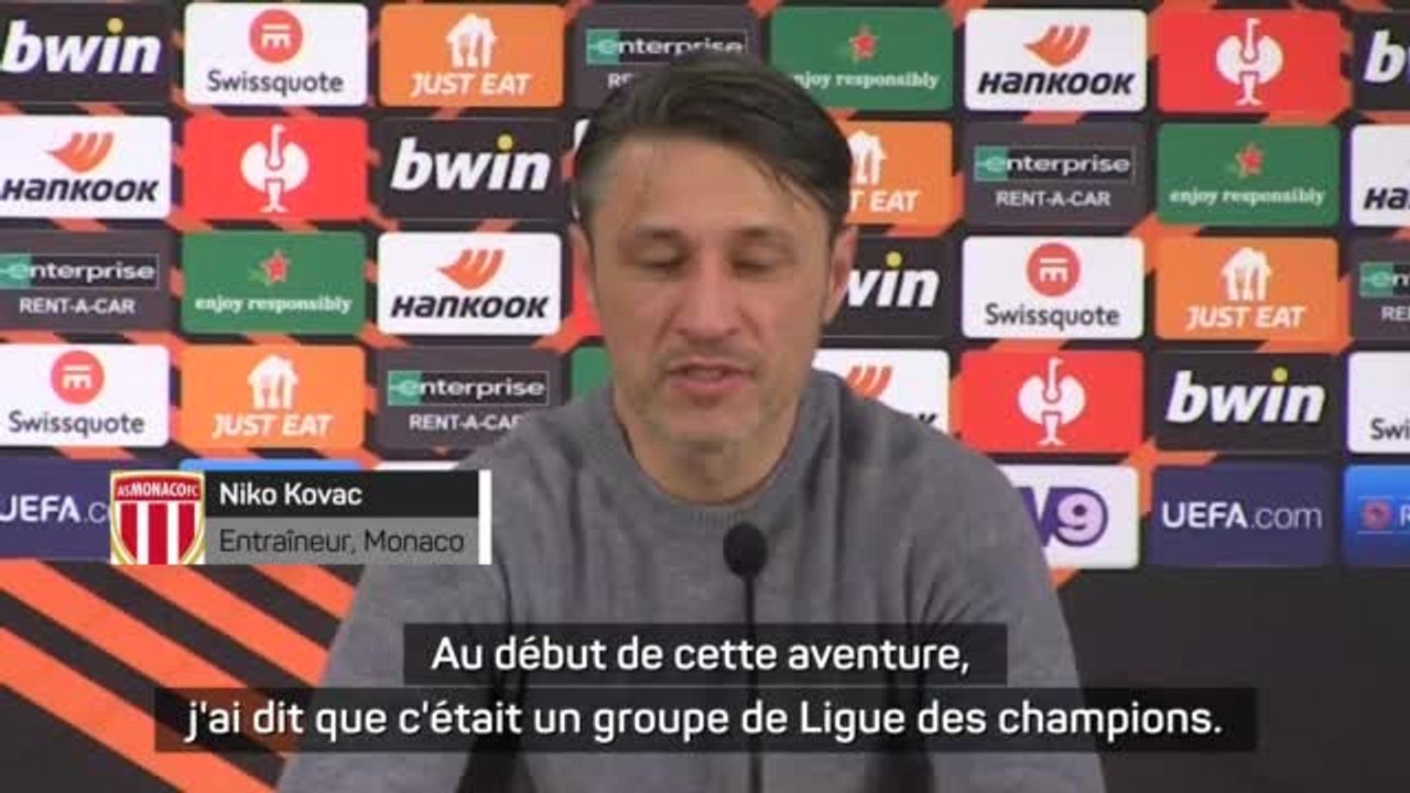 Monaco - Kovac : "Fier de mon équipe"