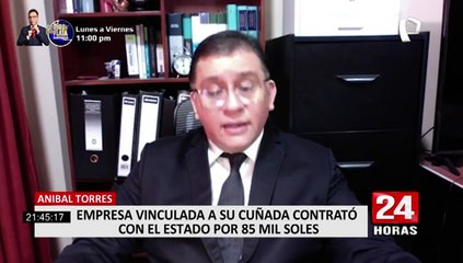 Empresa de cuñada de Anibal Torres contrató con el Estado por 85 mil soles pese a impedimento