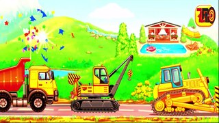 Your Dream House |Truck games for kids | build a house, car wash |  Collection video for kids