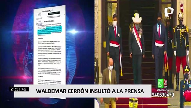 Oposición presenta moción de vacancia contra presidencia de Pedro Castillo