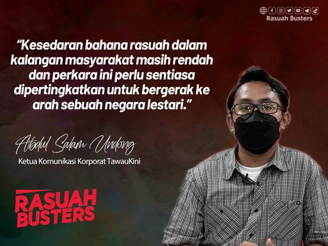Jangan patah semangat banteras rasuah