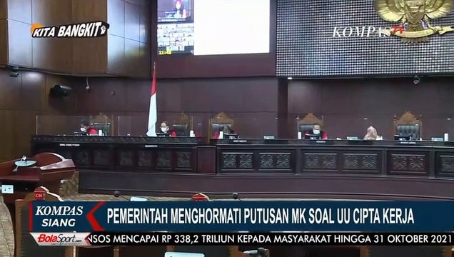 Pemerintah Hormati Putusan MK Soal UU Cipta Kerja