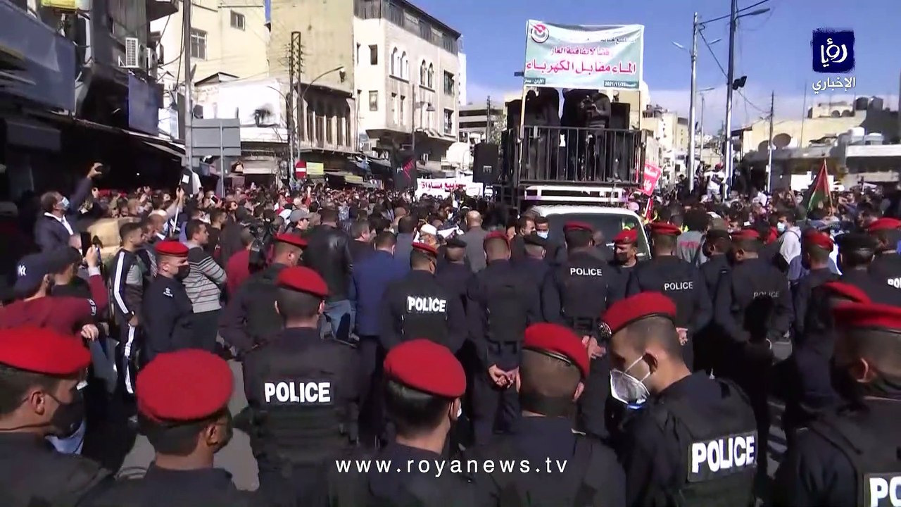 مسيرة في وسط البلد بالعاصمة عمان رفضا لـ"إعلان النوايا"
