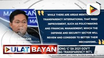 Pilipinas, nakakuha ng gradong 'C' sa 2021 Government Defence Integrity Index ng Transparency International  MOA para sa automation system ng LTO-BARMM, nilagdaan na