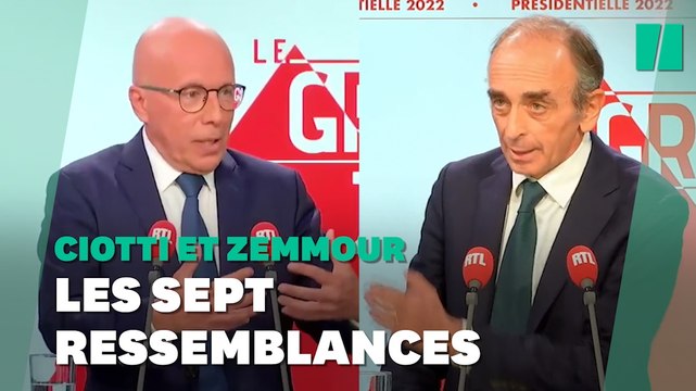 Ciotti et Zemmour: le jeu des 7 ressemblances