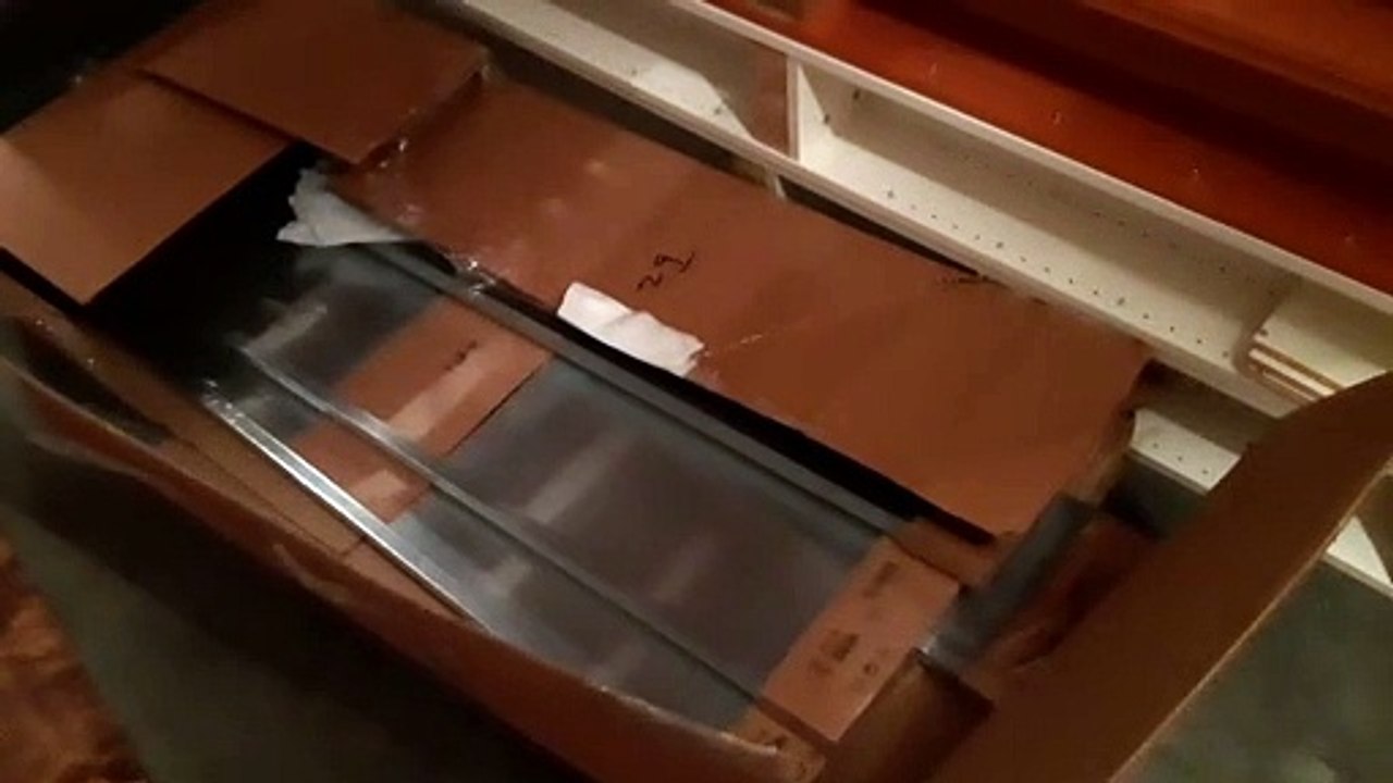 Ikea packaging runs length of house