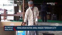 Aksi Pencurian Kotak Amal Masjid di Kota Batu Terekam CCTV